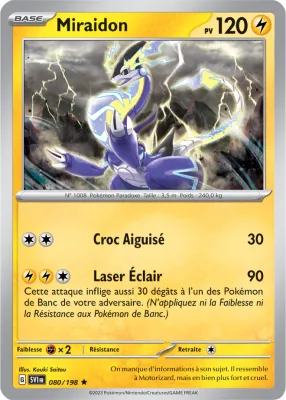 Carte Pokémon Miraidon EX Alternative 244/198 EV01 Écarlate et Violet 1 FR  NEUF